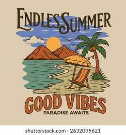 summer graphics print artwork. big waves t-shirt design. ride the waves slogan. men's graphic design. Hawaii beach vibes print design. beach tee for sea vibes, women's graphics. vintage t-shirt.  