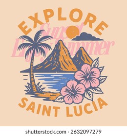 summer graphics print artwork. big waves t-shirt design. ride the waves slogan. men's graphic design. Hawaii beach vibes print design. beach tee for sea vibes, women's graphics. vintage t-shirt.  