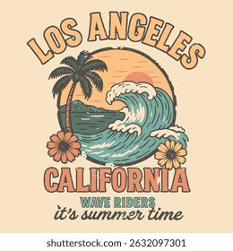 summer graphics print artwork. big waves t-shirt design. ride the waves slogan. men's graphic design. Hawaii beach vibes print design. beach tee for sea vibes, women's graphics. vintage t-shirt.  