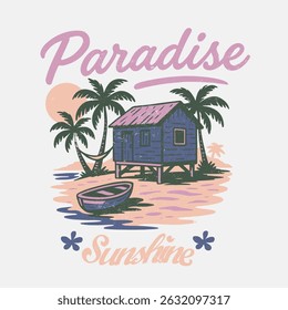 summer graphics print artwork. big waves t-shirt design. ride the waves slogan. men's graphic design. Hawaii beach vibes print design. beach tee for sea vibes, women's graphics. vintage t-shirt.  