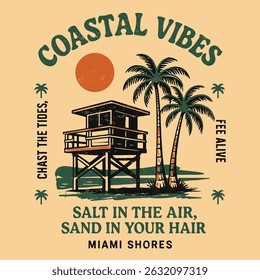 summer graphics print artwork. big waves t-shirt design. ride the waves slogan. men's graphic design. Hawaii beach vibes print design. beach tee for sea vibes, women's graphics. vintage t-shirt.  