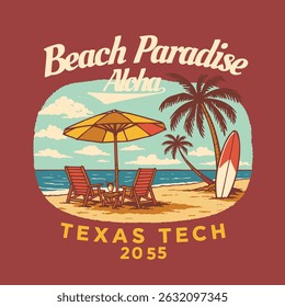 summer graphics print artwork. big waves t-shirt design. ride the waves slogan. men's graphic design. Hawaii beach vibes print design. beach tee for sea vibes, women's graphics. vintage t-shirt.  