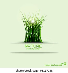 Summer grass banner. eps 10
