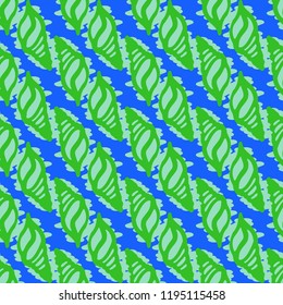 Summer great multicolor sea shell abstract seamless background.