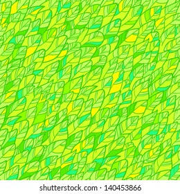 Summer green background with leaves