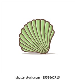 summer green clam vector illustraion