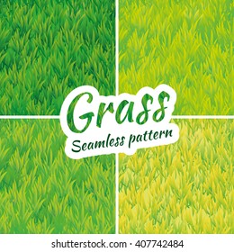 Summer green grass texture. Seamless pattern background. Vector for banner design, web, card, spring, sale, logo, web, card, vip exclusive certificate gift luxury voucher welcome