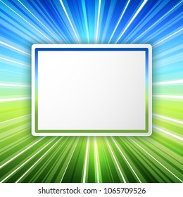 Summer green organic background with rays sun light. Hot with space for your message. Vector illustration EPS 10 for design presentation, brochure layout page, cover book or magazine team farming