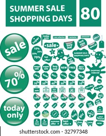 summer green shopping days. vector.