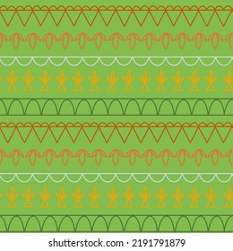 Summer green striped seamless pattern. Colourful line pattern. 60s,70s style. For home decor, textile, wrapping paper