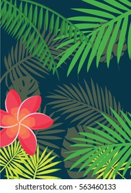 It's summer green tropical leaves pattern