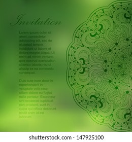 Summer greeting card with lace vector eps 10