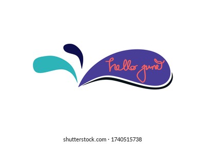 
A summer greeting card with the simple, elegant Halo Jun style handwritten phrases