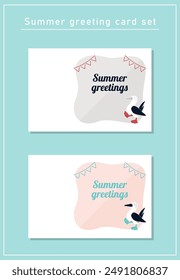 summer greeting card template material