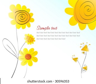 Summer greeting card. Vector illustration
