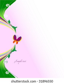 Summer greeting card. Vector illustration