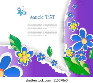 Summer greeting card. Vector illustration