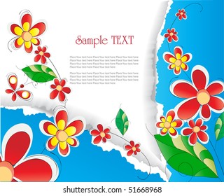 Summer greeting card. Vector illustration