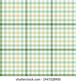 Gigante de verano en tonos verdes. Patrón de plaid vectorial sin soldadura adecuado para la moda o el interior