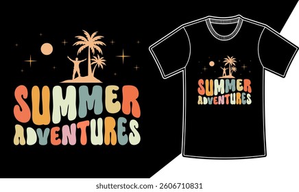 summer groovy  t shirt design