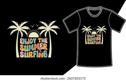 summer groovy t shirt design