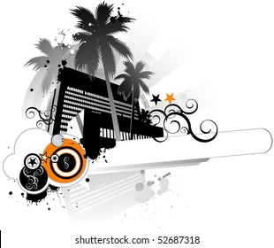 Summer grunge banner