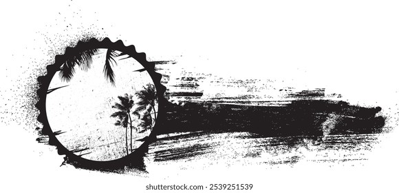 summer grunge banner with copyspace
