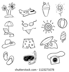 summer hand drawn