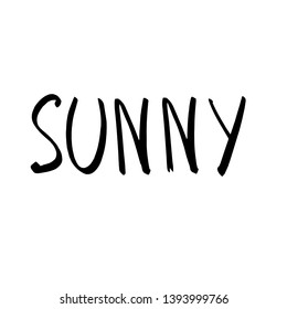 Summer hand drawn brush letterings. Summer typography sunny