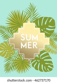 Summer hand drawn calligraphic abstract card. Vector bright summer invitation. Beautiful summer poster with hand written text. Journal card summer
