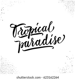 Summer hand drawn lettering, motivational quote for summer vacation. Vector brush calligraphy.