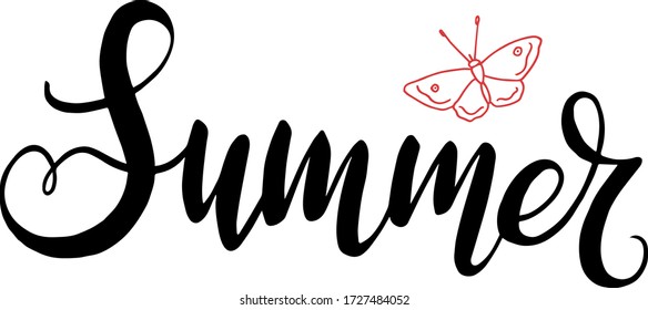Sommerhandschrift mit einem Schmetterling