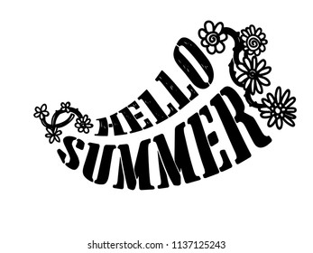 summer hand drawn typography