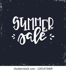 Summer Hand drawn typography poster. Conceptual handwritten phrase T shirt hand lettered calligraphic design. Inspirational vector