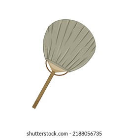 summer hand fan folding cartoon. summer hand fan folding sign. isolated symbol vector illustration
