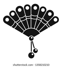 Summer hand fan icon. Simple illustration of summer hand fan vector icon for web design isolated on white background