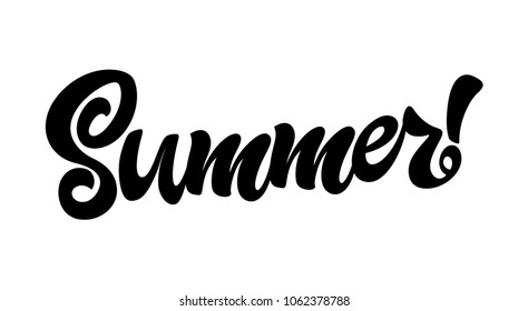 Summer Hand Lettering Logo Poster Banner Stock Vector (Royalty Free ...