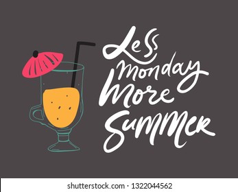 Summer hand lettering quote for your design: cards, posters