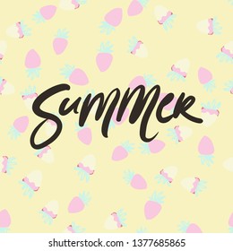 Summer hand lettering for your design: card, poster