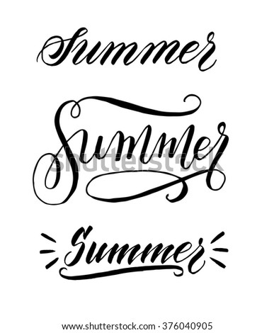 summer hand written elegant word your stock vector royalty free elegant word