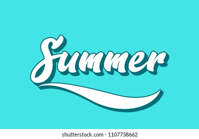 summer hand written word text for typography design. Can be used for a logo, branding or card