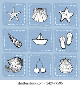 Summer. Hand-drawn.