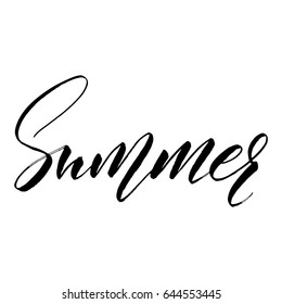 Summer. Handlettering summer for print, card, poster, blog etc..