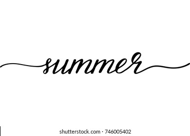 Summer handwritten text vector script