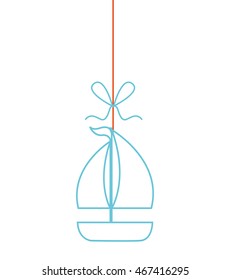 summer hanging concept isolated icon vector illustration design