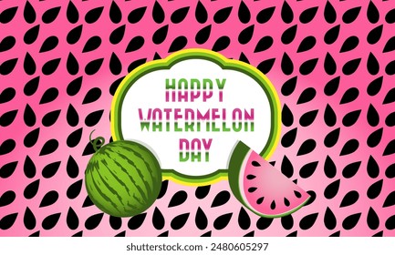 Summer Happy Watermelon Day background