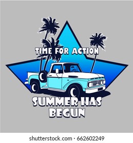 Summer Has Begun vector T-shirt design