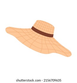 summer hat accessory isolated icon