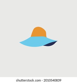 summer hat beach vector icon summer wear