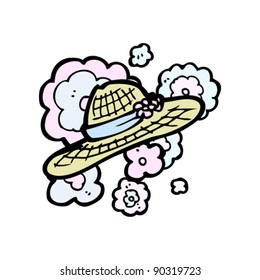 caricatura de sombrero de verano